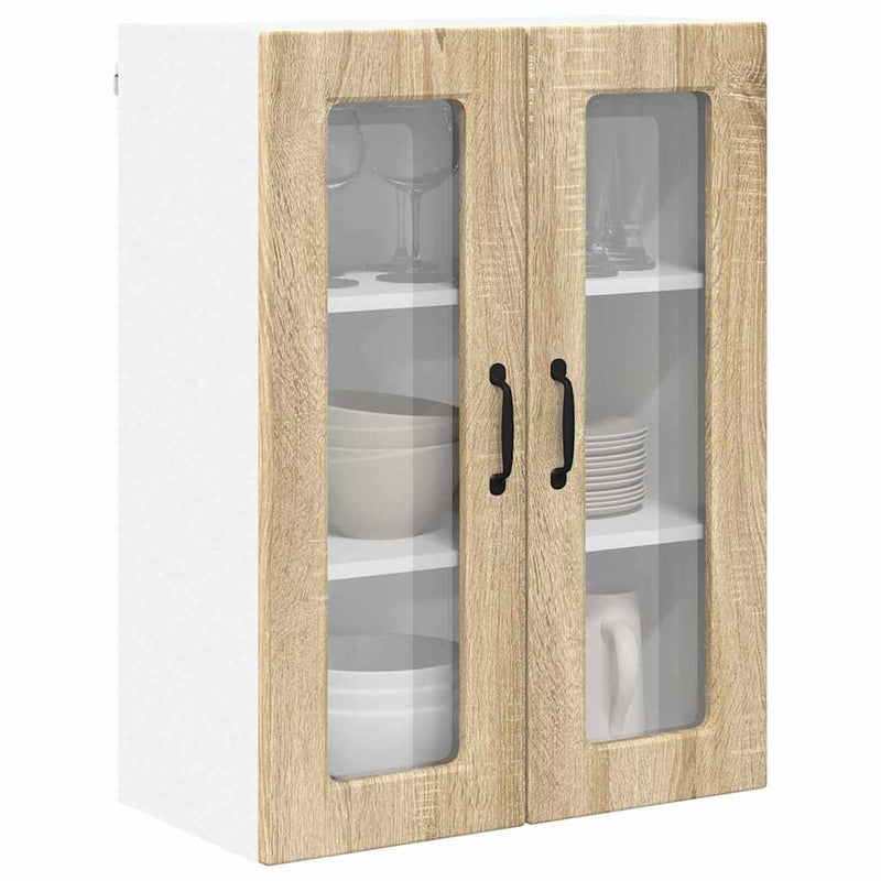 vidaXL Fali konyhaszekrény Sonoma tölgy 60 x 31 x 80 cm Faanyag