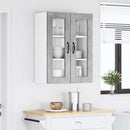 vidaXL Fali üveges szekrény PORTO Beton Szürke 60 x 31 x 80 cm