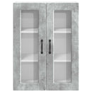 vidaXL Fali üveges szekrény PORTO Beton Szürke 60 x 31 x 80 cm Faanyag
