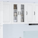 vidaXL Fali üveges szekrény PORTO Magas Fényű Fehér 60 x 31 x 80 cm