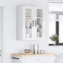 vidaXL Fali üveges szekrény PORTO Magas Fényű Fehér 60 x 31 x 80 cm