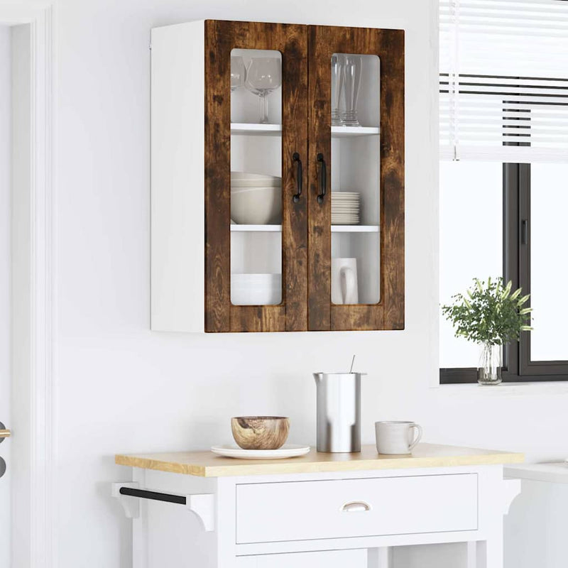 vidaXL Fali konyhaszekrény Füstölt tölgy 60 x 31 x 80 cm Faanyag