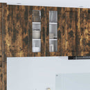 vidaXL Fali üveges szekrény PORTO Füstölt tölgy 60 x 31 x 80 cm