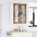 vidaXL Fali üveges szekrény PORTO Füstölt tölgy 60 x 31 x 80 cm