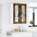 vidaXL Fali üveges szekrény PORTO Füstölt tölgy 60 x 31 x 80 cm