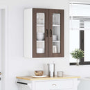 vidaXL Fali üveges szekrény PORTO Barna Tölgy 60 x 31 x 80 cm Faanyag