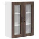 vidaXL Fali üveges szekrény PORTO Barna Tölgy 60 x 31 x 80 cm Faanyag
