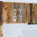 vidaXL Fali üveges szekrény PORTO Öreg fa 60 x 31 x 80 cm Faanyag