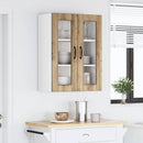 vidaXL Fali üveges szekrény PORTO Artisan tölgy 60 x 31 x 80 cm