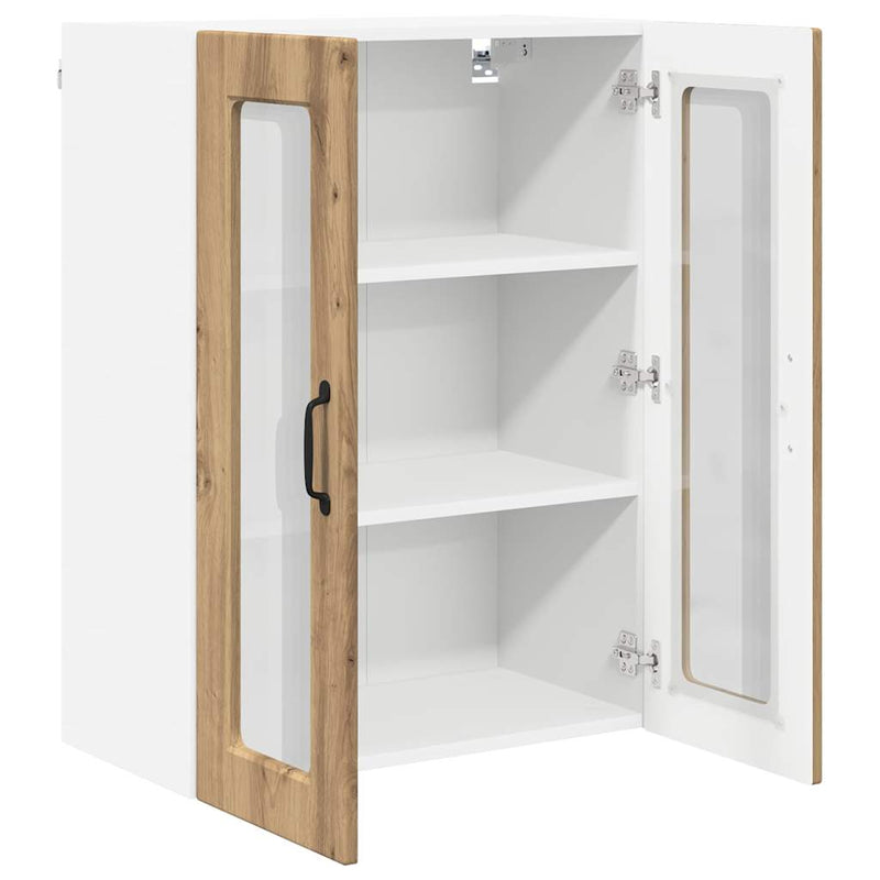 vidaXL Fali konyhaszekrény Artisan tölgy 60 x 31 x 80 cm Faanyag