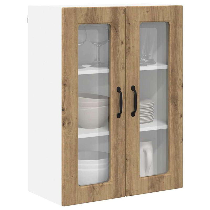 vidaXL Fali konyhaszekrény Artisan tölgy 60 x 31 x 80 cm Faanyag