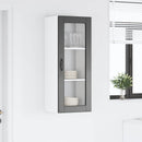 vidaXL Fali üveges szekrény PORTO Fekete 40 x 31 x 100 cm Faanyag