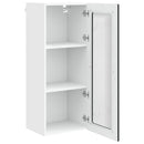 vidaXL Fali üveges szekrény PORTO Fekete 40 x 31 x 100 cm Faanyag