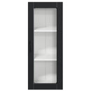 vidaXL Fali üveges szekrény PORTO Fekete 40 x 31 x 100 cm Faanyag
