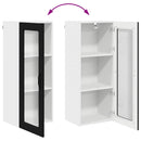 vidaXL Fali konyhaszekrény polcokkal Fekete 40 x 31 x 100 cm Faanyag