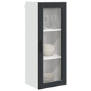 vidaXL Fali üveges szekrény PORTO Fekete 40 x 31 x 100 cm Faanyag