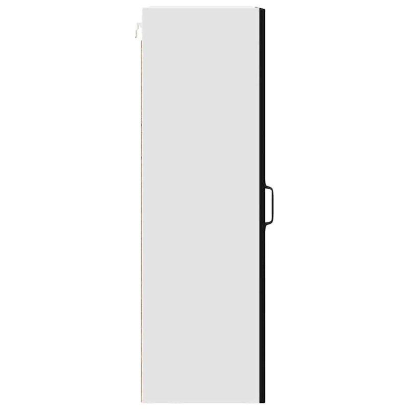 vidaXL Fali konyhaszekrény polcokkal Fekete 40 x 31 x 100 cm Faanyag