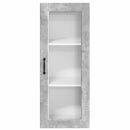 vidaXL Fali üveges szekrény PORTO Beton Szürke 40 x 31 x 100 cm