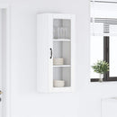 vidaXL Fali üveges szekrény PORTO Magas Fényű Fehér 40 x 31 x 100 cm