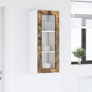 vidaXL Fali üveges szekrény PORTO Füstölt tölgy 40 x 31 x 100 cm