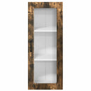 vidaXL Fali üveges szekrény PORTO Füstölt tölgy 40 x 31 x 100 cm