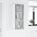 vidaXL Fali üveges szekrény PORTO Szürke Sonoma 40 x 31 x 100 cm