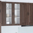 vidaXL Fali üveges szekrény PORTO Barna Tölgy 40 x 31 x 100 cm Faanyag