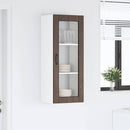 vidaXL Fali üveges szekrény PORTO Barna Tölgy 40 x 31 x 100 cm Faanyag