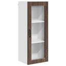 vidaXL Fali üveges szekrény PORTO Barna Tölgy 40 x 31 x 100 cm Faanyag