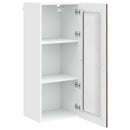 vidaXL Fali üveges szekrény PORTO Barna Tölgy 40 x 31 x 100 cm Faanyag