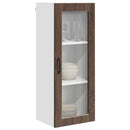 vidaXL Fali üveges szekrény PORTO Barna Tölgy 40 x 31 x 100 cm Faanyag