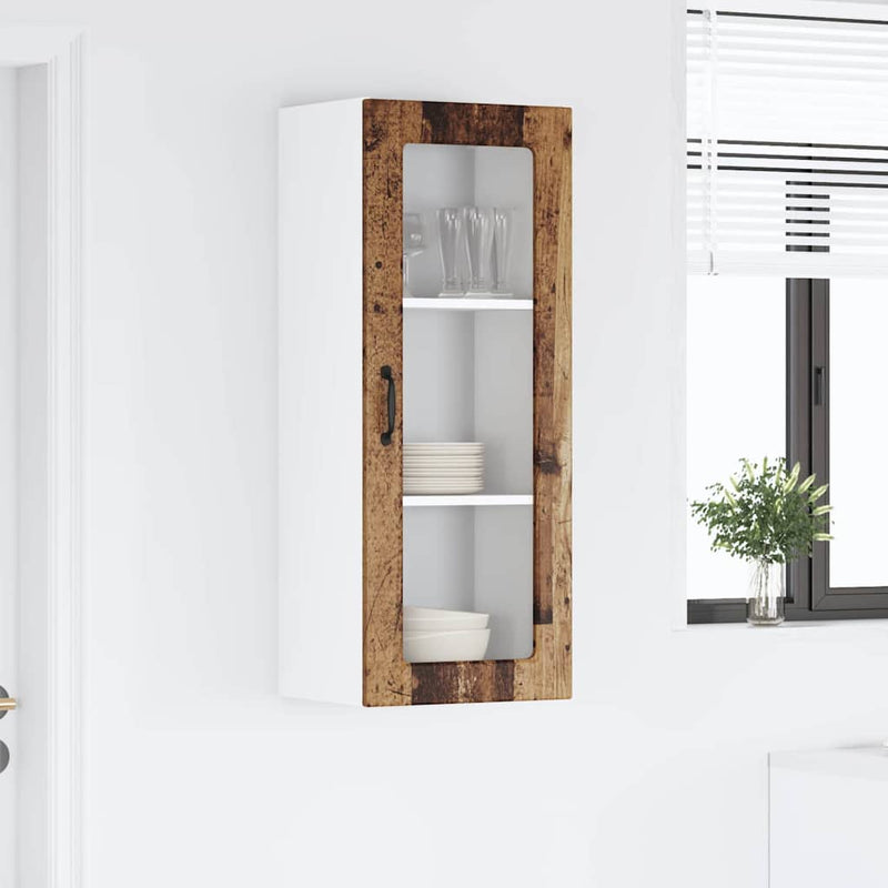 vidaXL Fali konyhaszekrény polcokkal Öreg fa 40 x 31 x 100 cm Faanyag