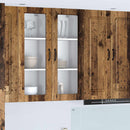 vidaXL Fali üveges szekrény PORTO Öreg fa 40 x 31 x 100 cm Faanyag