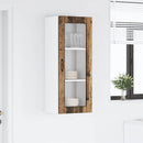 vidaXL Fali üveges szekrény PORTO Öreg fa 40 x 31 x 100 cm Faanyag