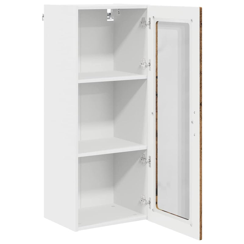 vidaXL Fali konyhaszekrény polcokkal Öreg fa 40 x 31 x 100 cm Faanyag