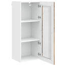 vidaXL Fali üveges szekrény PORTO Öreg fa 40 x 31 x 100 cm Faanyag