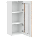 vidaXL Fali üveges szekrény PORTO Öreg fa 40 x 31 x 100 cm Faanyag