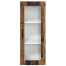vidaXL Fali üveges szekrény PORTO Öreg fa 40 x 31 x 100 cm Faanyag