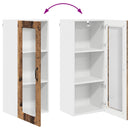 vidaXL Fali konyhaszekrény polcokkal Öreg fa 40 x 31 x 100 cm Faanyag