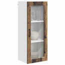 vidaXL Fali üveges szekrény PORTO Öreg fa 40 x 31 x 100 cm Faanyag