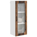 vidaXL Fali üveges szekrény PORTO Öreg fa 40 x 31 x 100 cm Faanyag