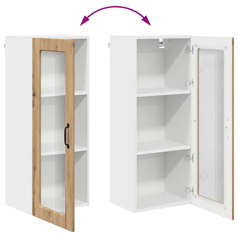 vidaXL Fali konyhaszekrény Artisan tölgy 40 x 31 x 100 cm Faanyag