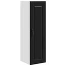 vidaXL Fali Szekrény PORTO Fekete 30 x 31 x 100 cm Faanyag