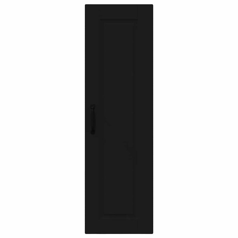 vidaXL Fali konyhaszekrény polcokkal Fekete 30 x 31 x 100 cm Faanyag