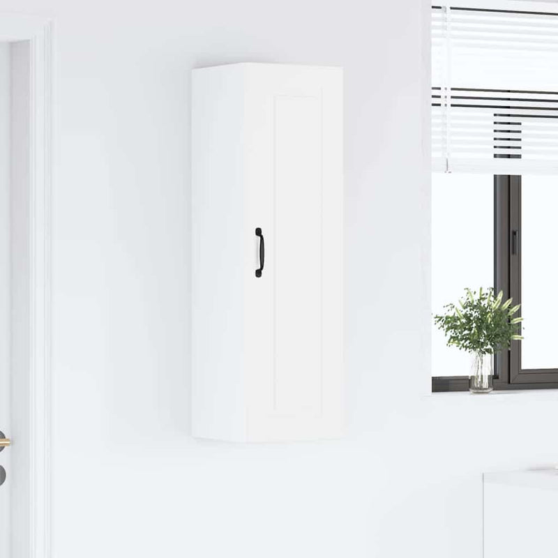 vidaXL Fali konyhaszekrény Magas Fényű Fehér 30 x 31 x 100 cm Faanyag