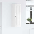 vidaXL Fali Szekrény PORTO Magas Fényű Fehér 30 x 31 x 100 cm Faanyag