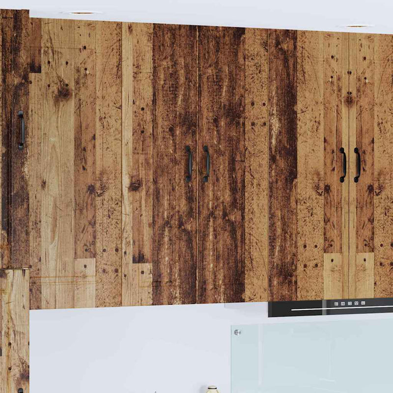 vidaXL Fali konyhaszekrény polcokkal Öreg fa 30 x 31 x 100 cm Faanyag