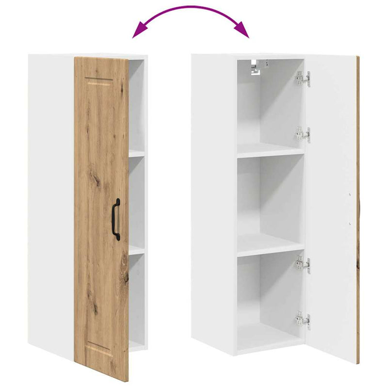 vidaXL Fali konyhaszekrény Artisan tölgy 30 x 31 x 100 cm Faanyag