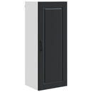 vidaXL Fali Szekrény PORTO Fekete 40 x 31 x 100 cm Faanyag