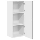 vidaXL Fali Szekrény PORTO Fekete 40 x 31 x 100 cm Faanyag